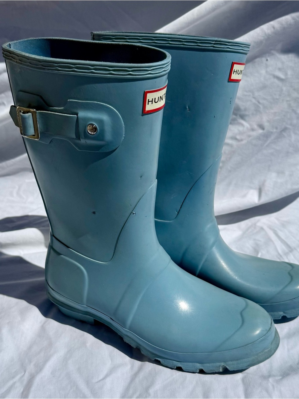 Hunter Short Nebula Teal Rain Boots Women’s 8